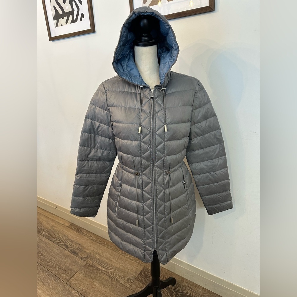 Kenneth Cole New York Puffer Jacket grey Down Filled SZ L